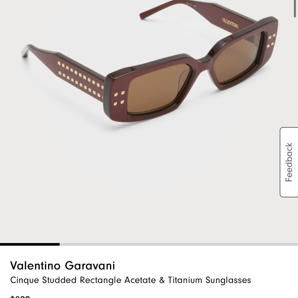 Valentino Garavani Brown Cross-Studded Sunglasses